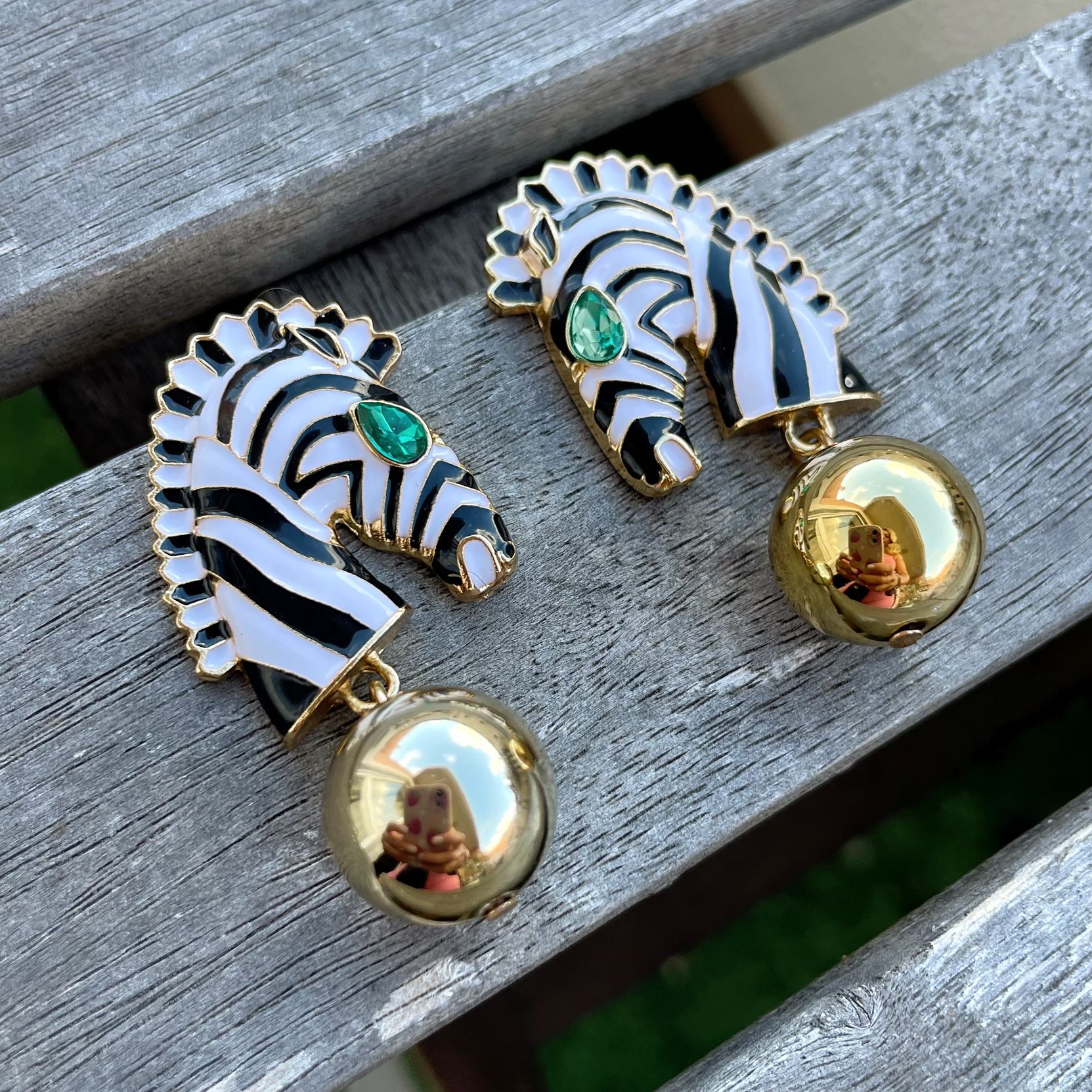 Brincos Zebra