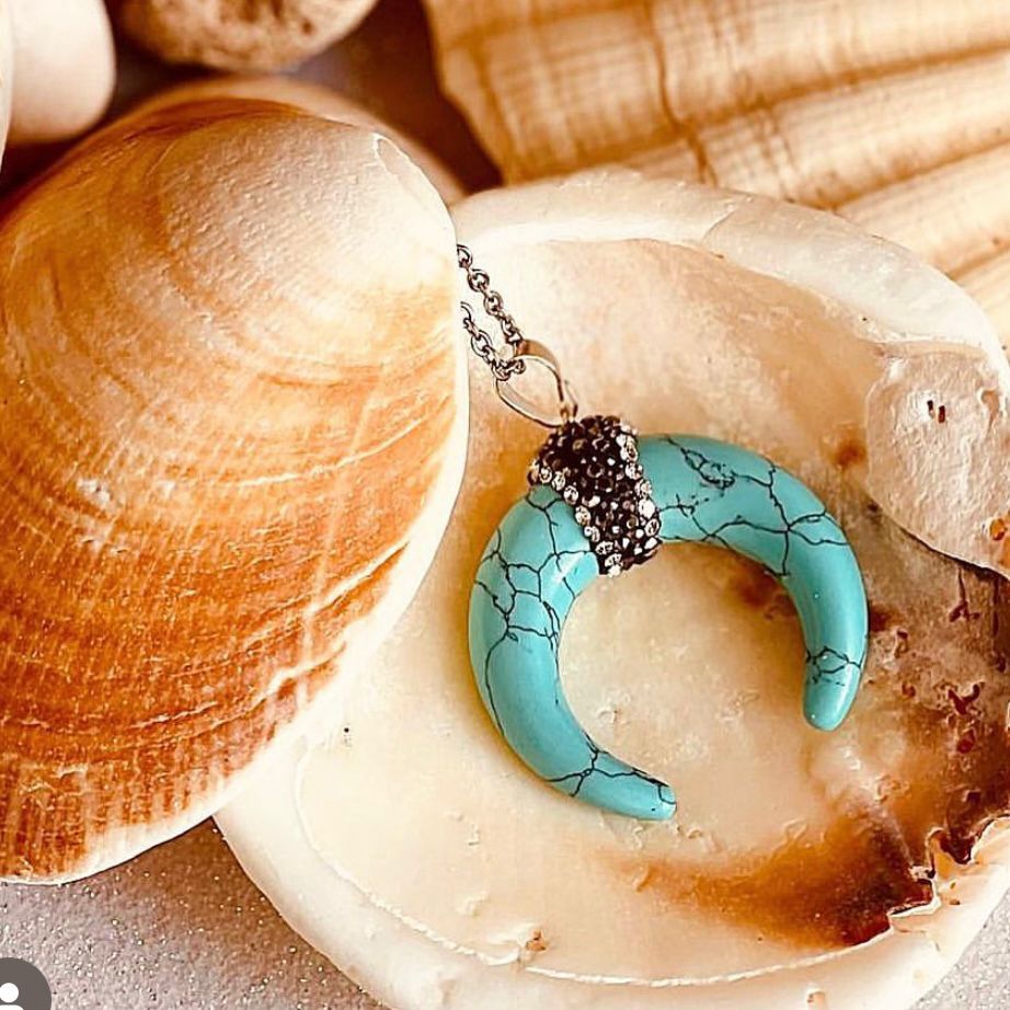 Colar Lua Turquesa
